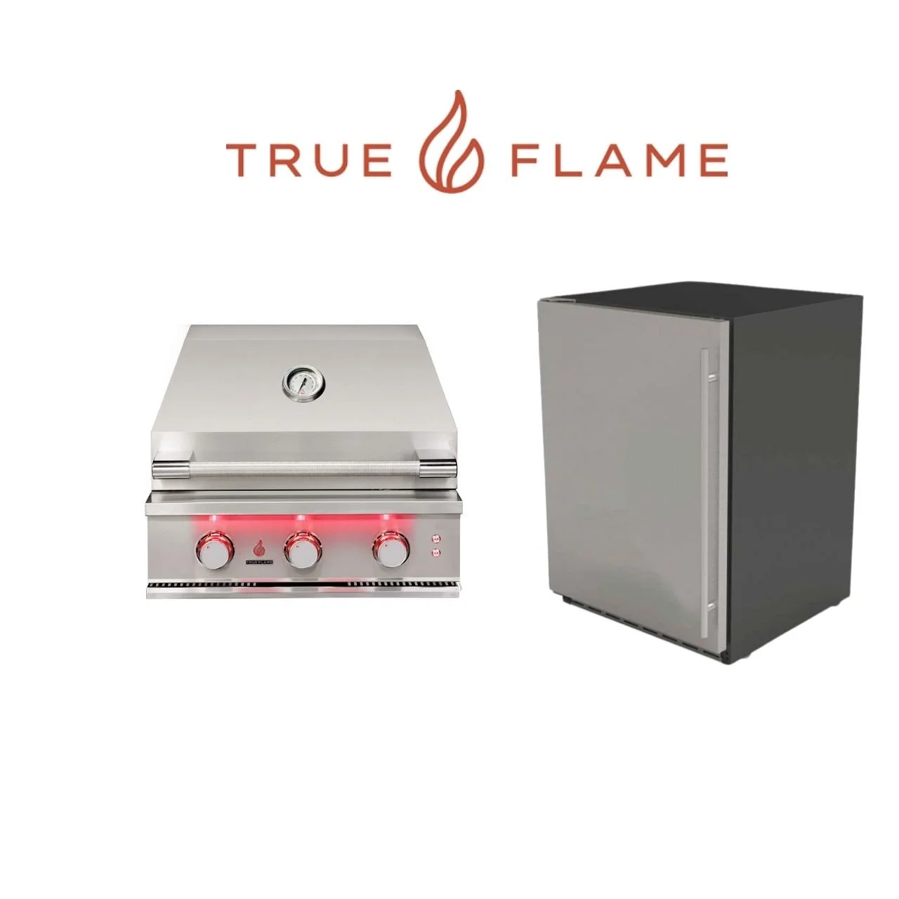 True Flame Grill + Refrigerator Package