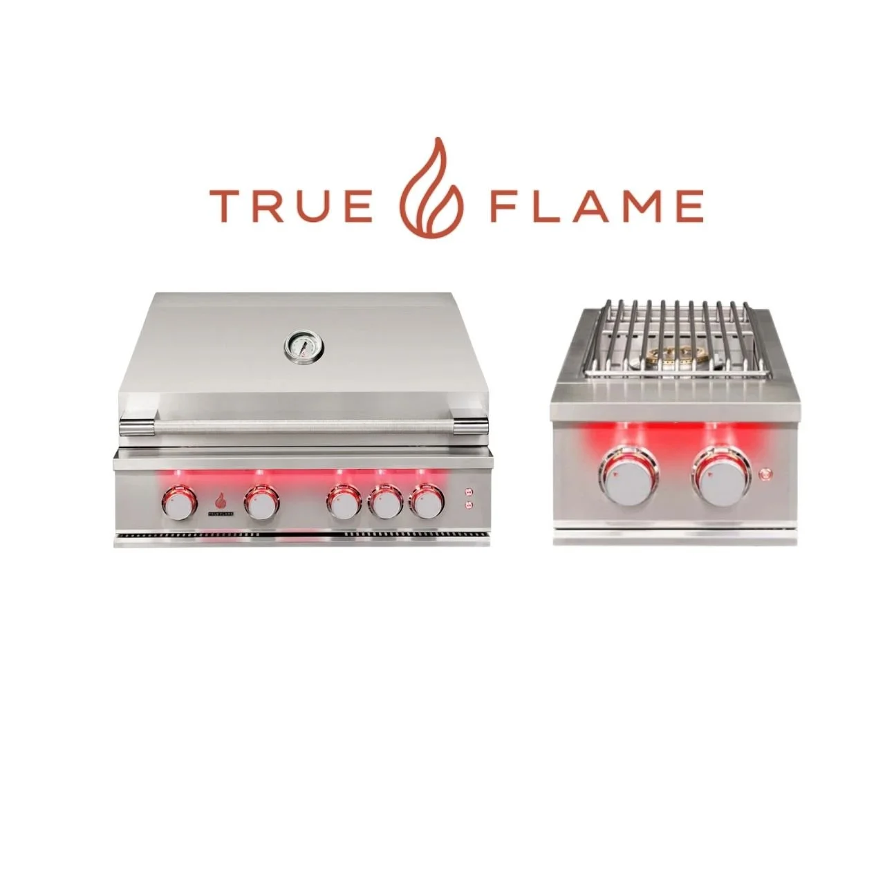 True Flame Grill + Side Burner Package