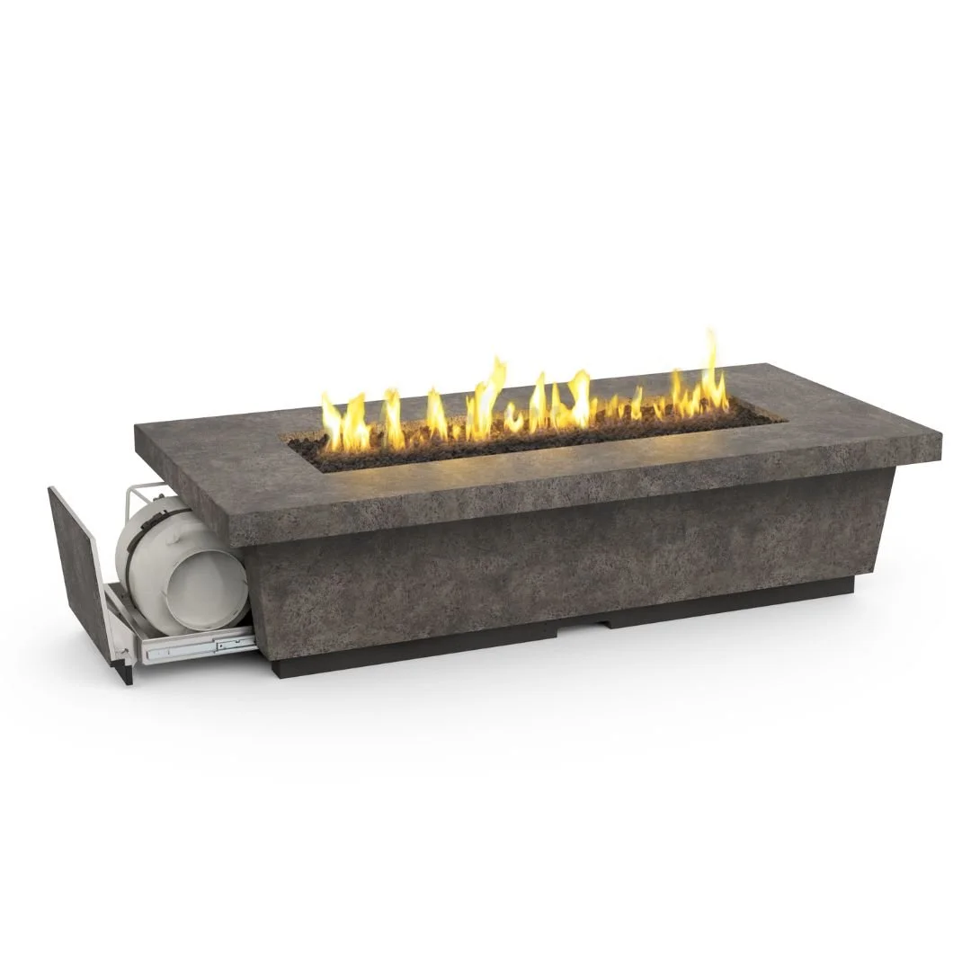 The Contempo LP Select Long Fire Table is perfect for outdoor gatherings, providing warmth on chilly nights while beautifully complementing your backyard. $5,899.00