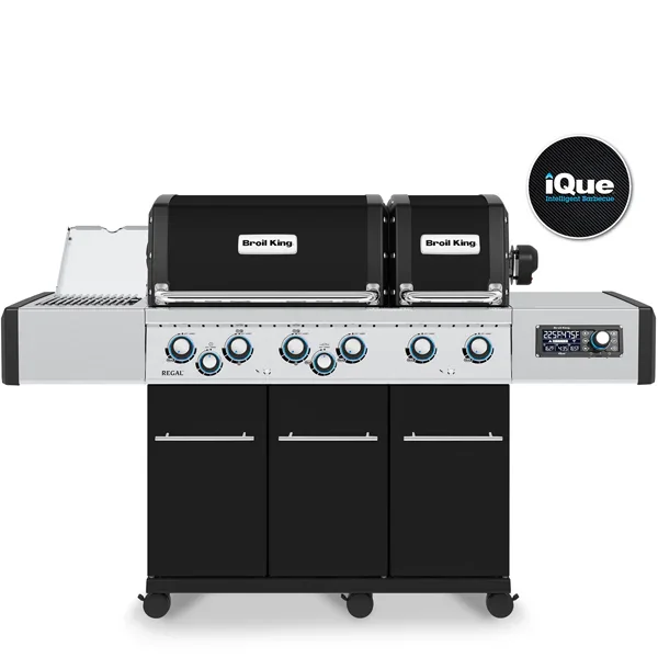 The Broil King Regal™ Q 690 Pro IR with iQue technology takes the guesswork out of grilling. Master smoking, roasting, rotisserie, and grilling with ease. The Regal Q 690 features 1150 sq. in. of total cooking space (750 sq. in. primary grilling area