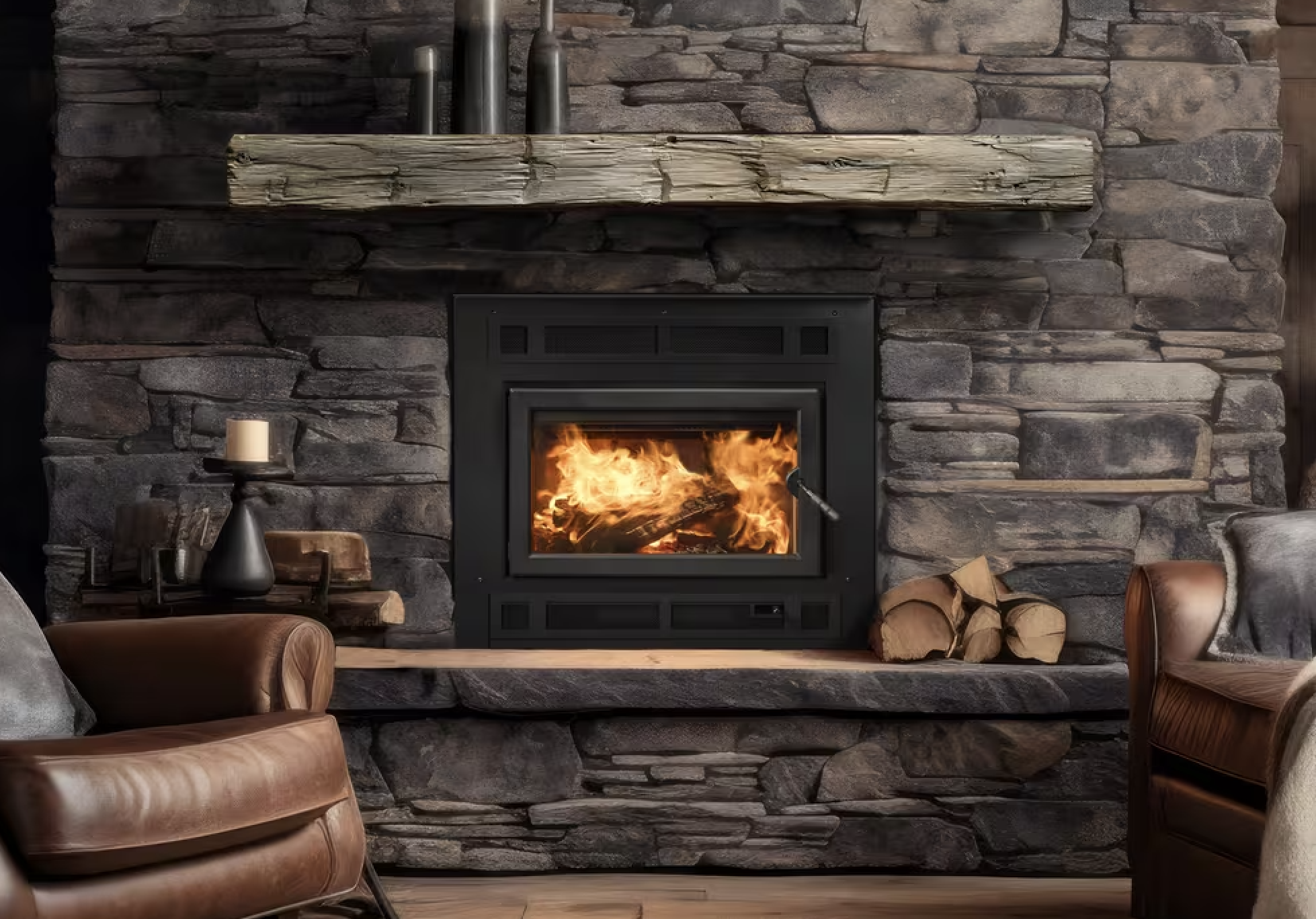 Majestic Pioneer II.  Warm up your whole home safely and efficiently with the Pioneer II. This wood-burning fireplace is EPA-approved, offering a cleaner burn that’s better for you and the environment.