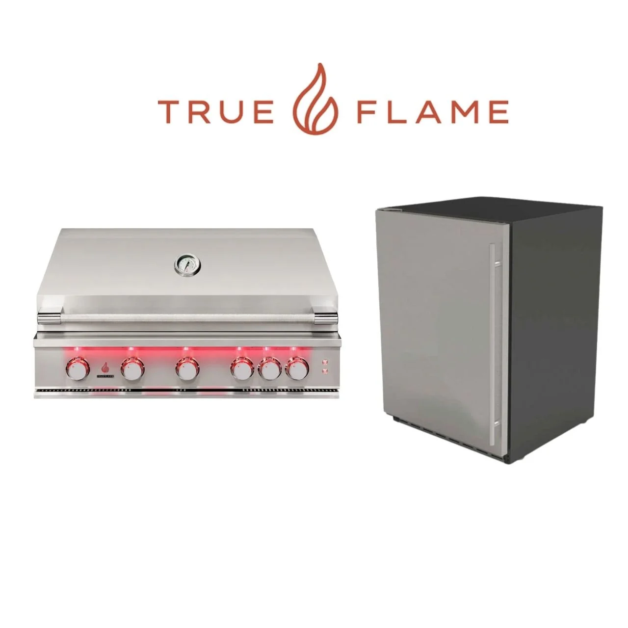 True Flame Grill + Refrigerator Package
