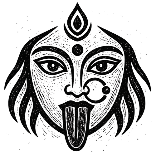 blockprint image of goddess Kali