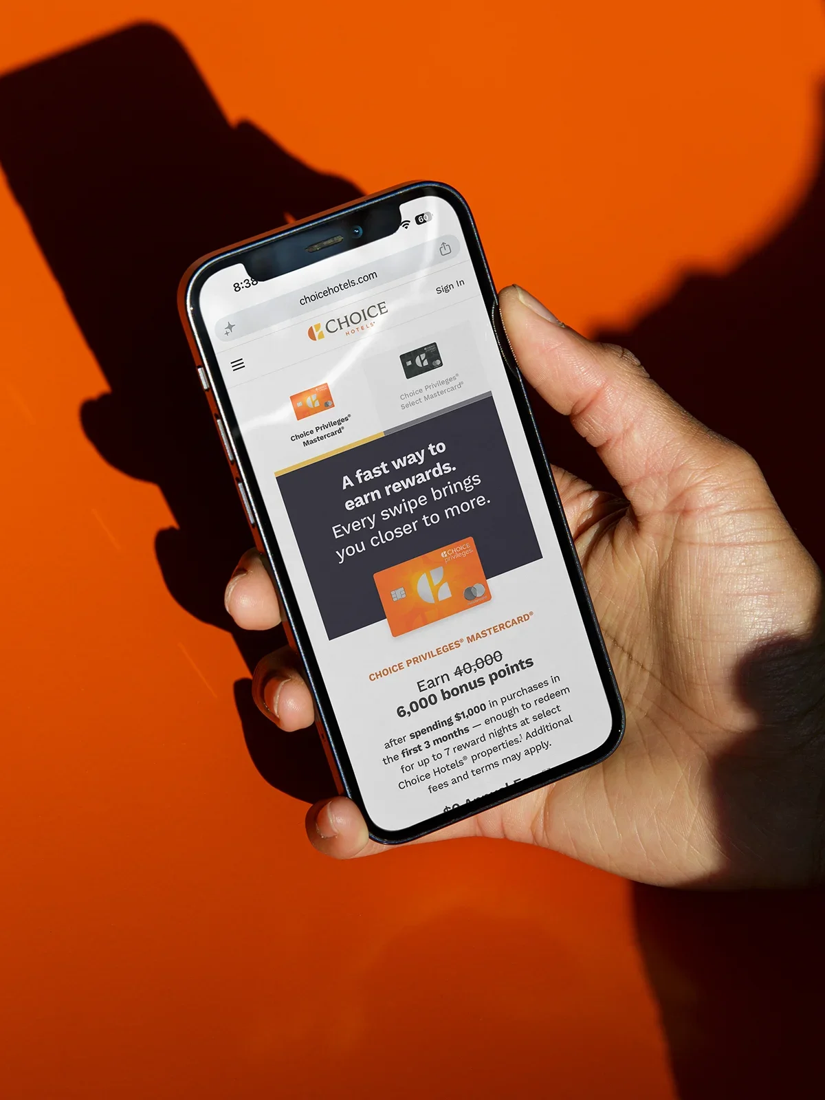 Choice Hotels Dual Card Landing Page