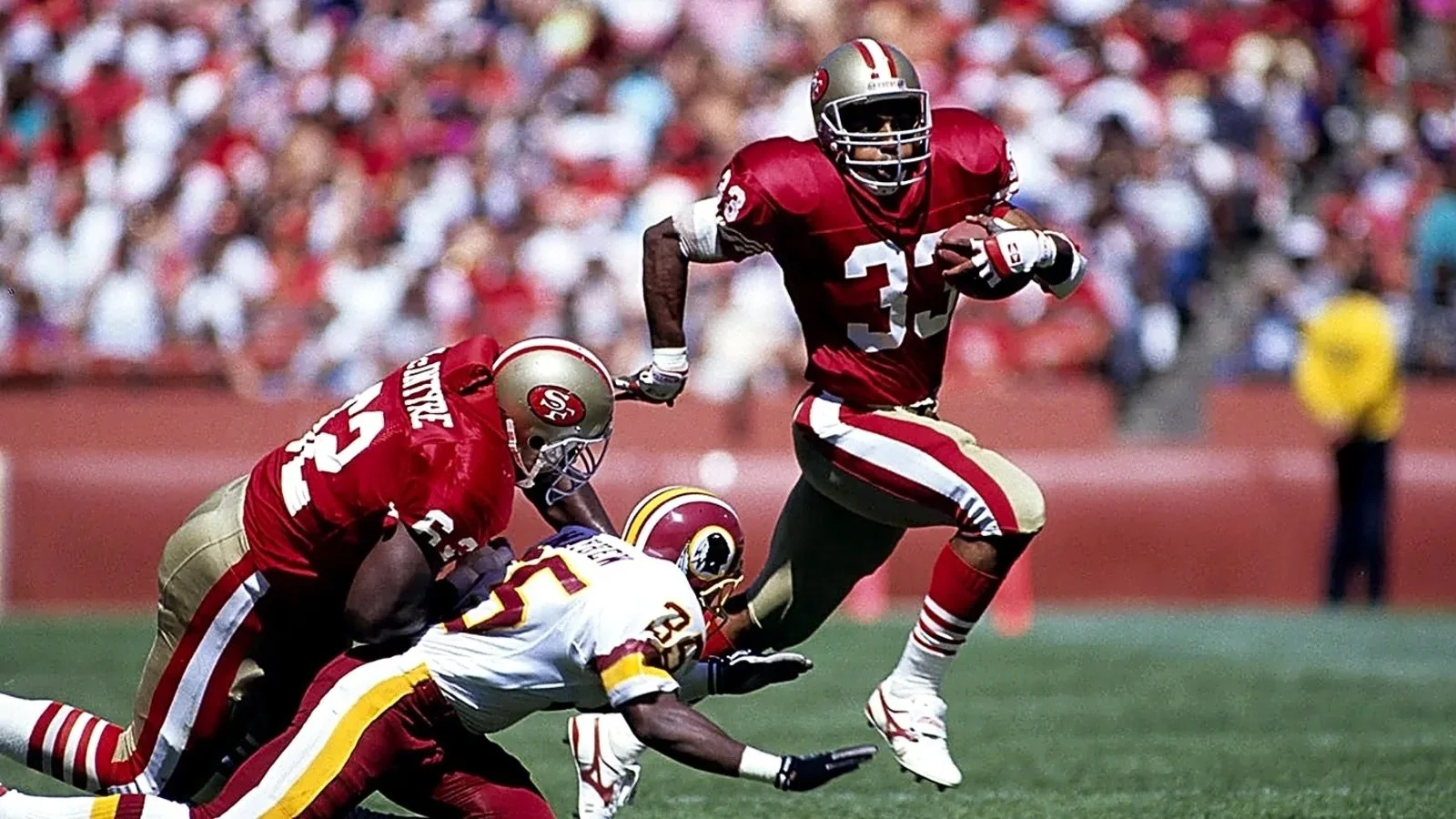 Wore #33 when playing for the 49ers 