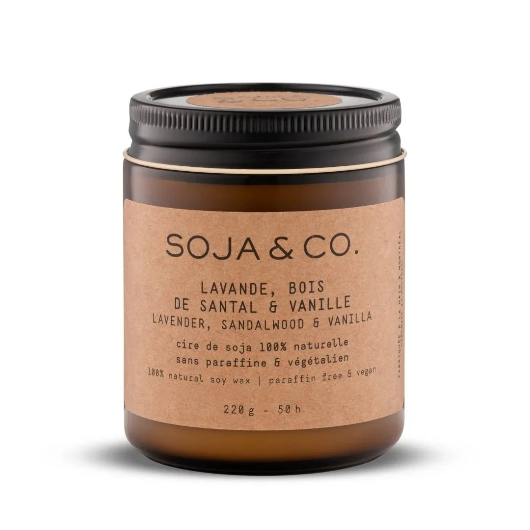 Bougie Lavande, Bois de santal & Vanille 8 oz