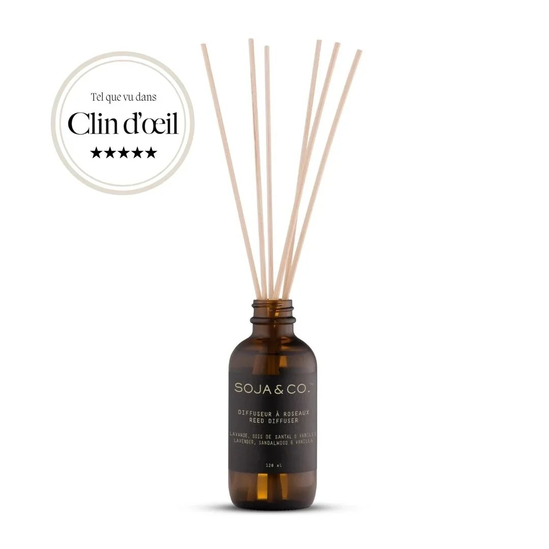 Diffuseur à roseaux | Lavande, Bois de santal & Vanille