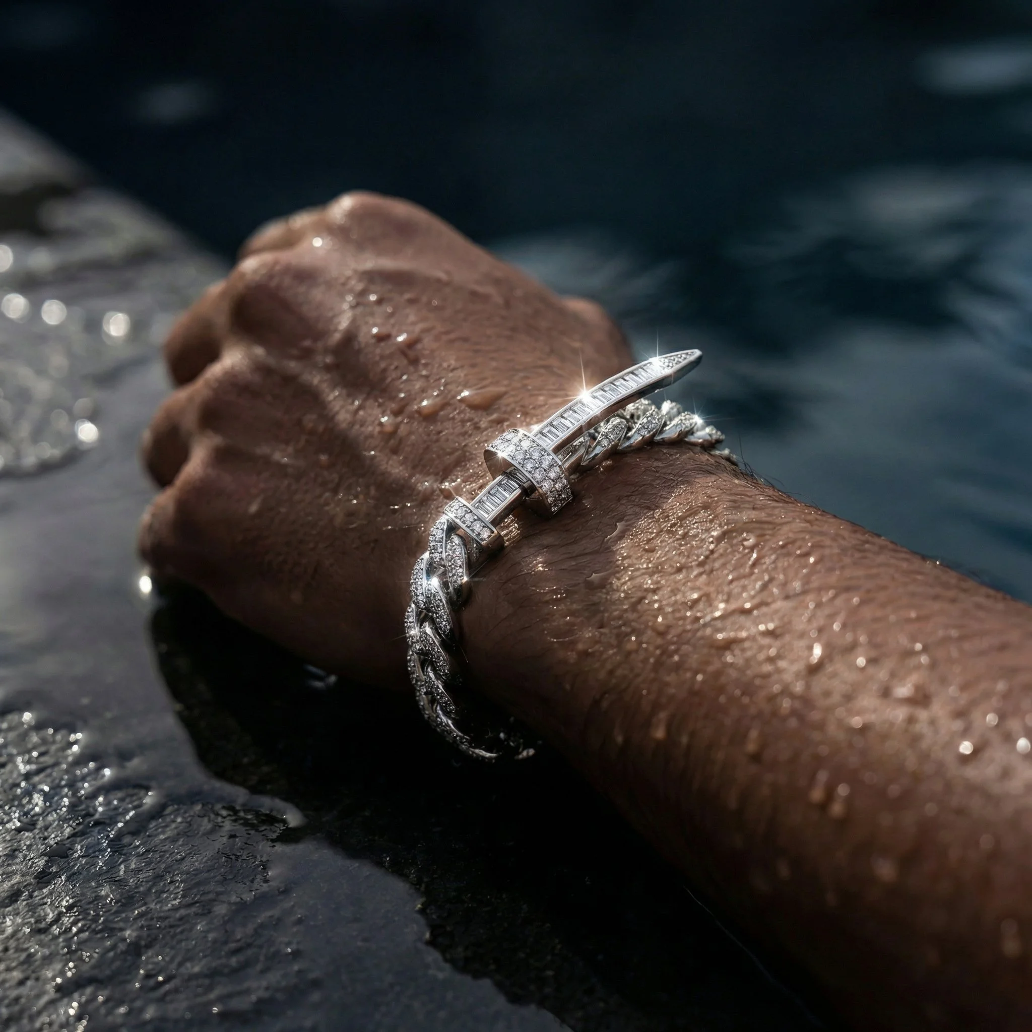 The Original Diamond Zip Tie Bracelet by Lhuna Jewlery