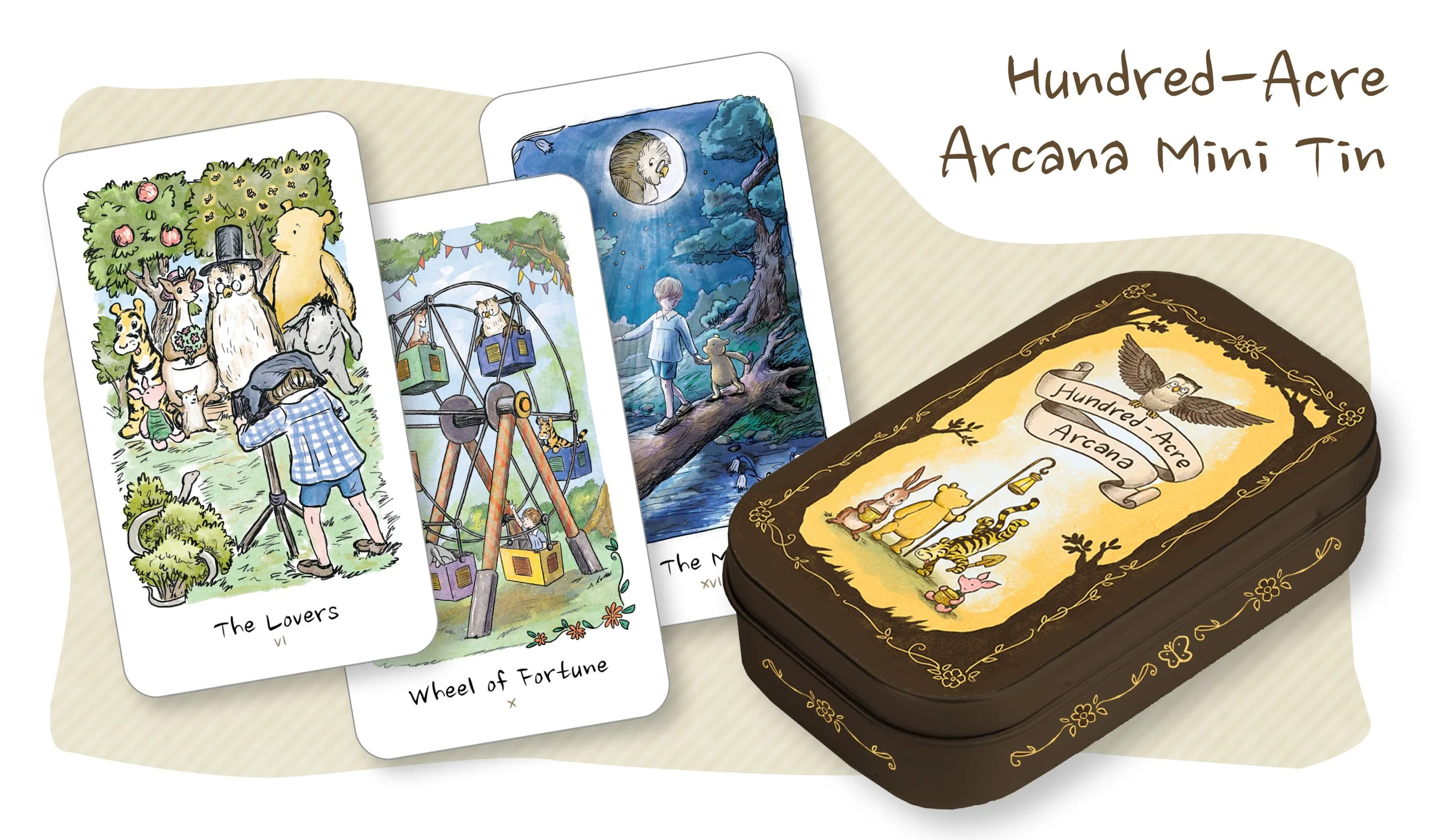 Hundred-Acre Arcana Tarot — Travel Edition (Tin)