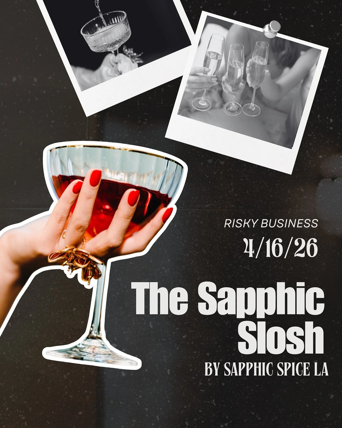 The Sapphic Slosh is our take on a munch: a low-pressure social night for sapphics who want to connect without jumping straight into play. You do not need to be a vetted member to attend.

🥂 Craft cocktails, exotic beer, mead on tap, absinthe (yes, 