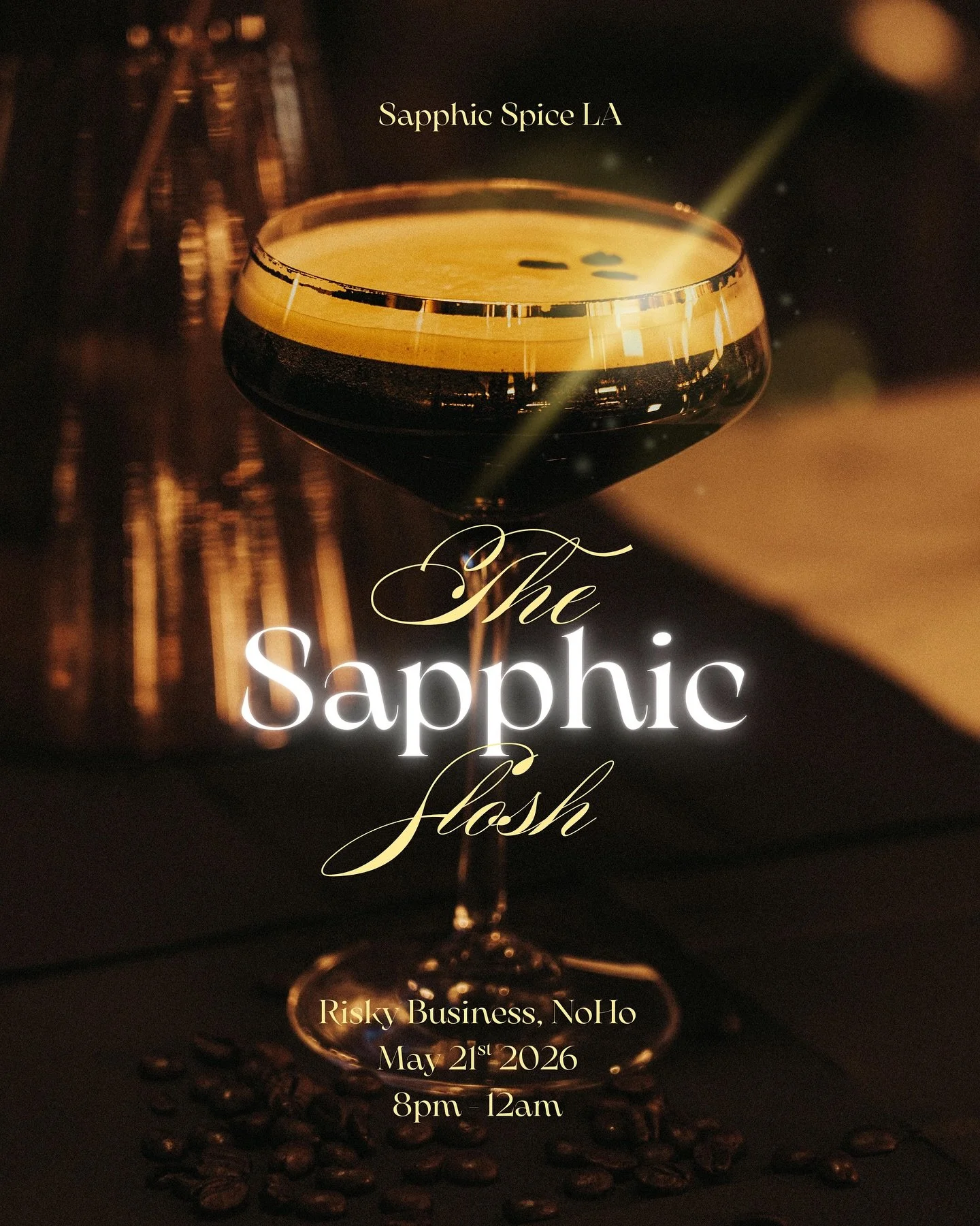 The Sapphic Slosh is our take on a munch: a low-pressure social night for sapphics who want to connect without jumping straight into play. You do not need to be a vetted member to attend.

🥂 Craft cocktails, exotic beer, mead on tap, absinthe (yes, 