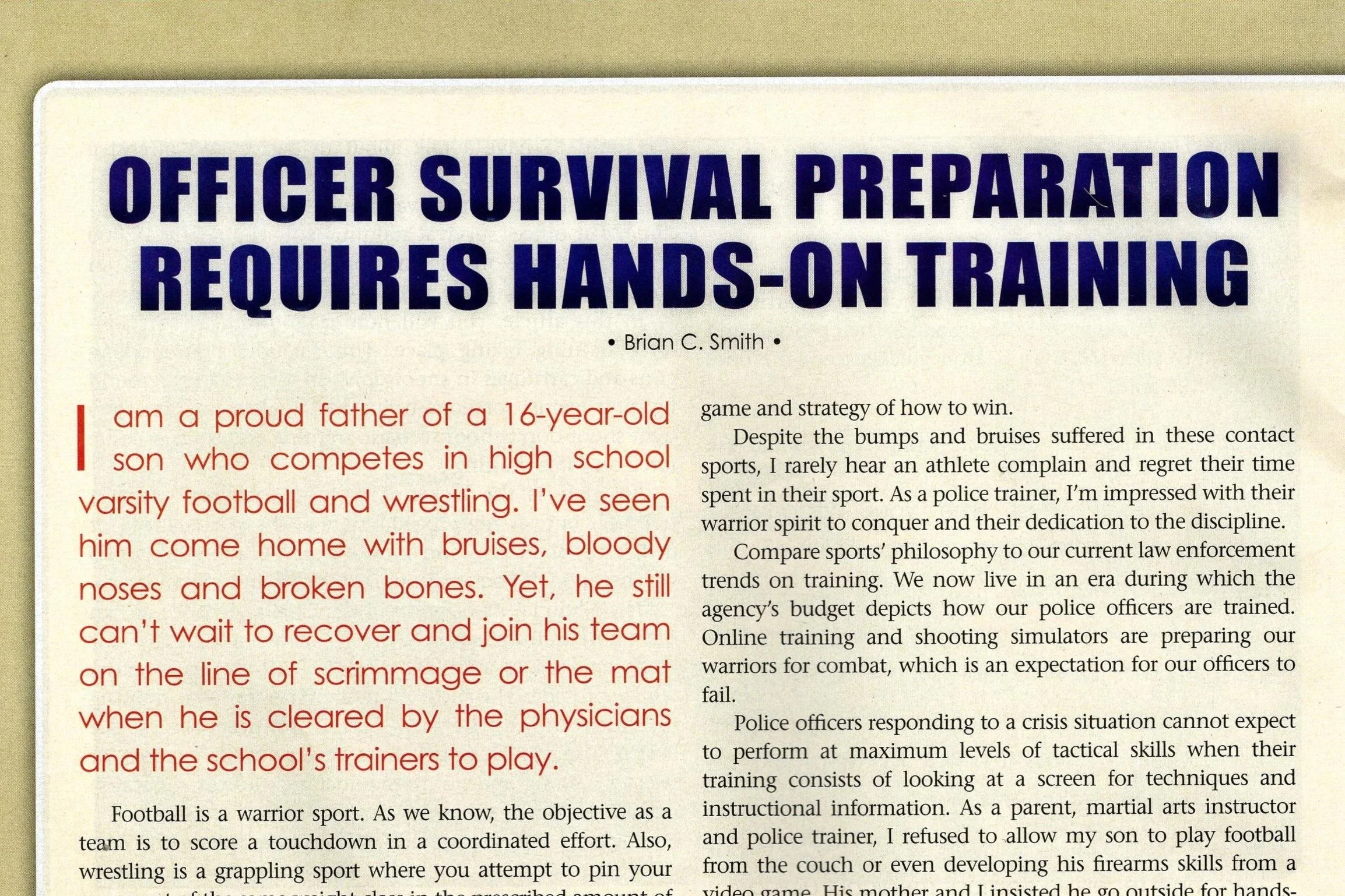 OFFICER SURVIVAL