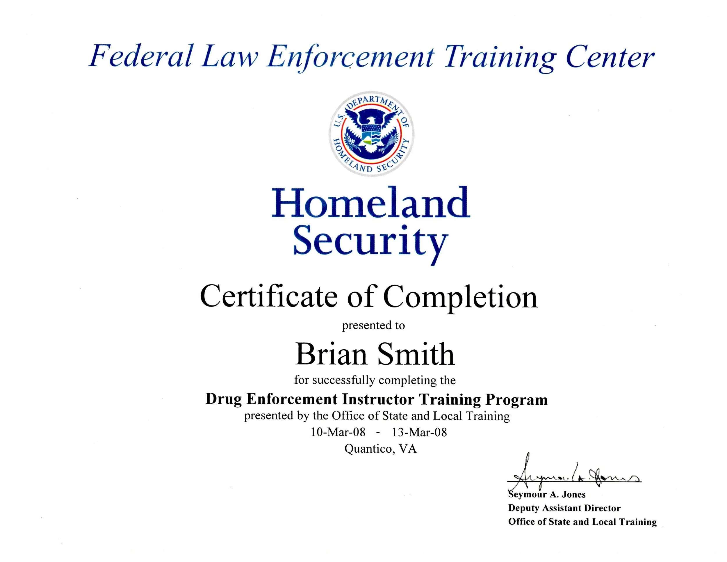 FLETC, drug enforcement instr. 2008.jpg