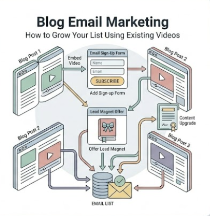 Blog Email Marketing: How to Grow Your List Using the Videos Already on Your Blog