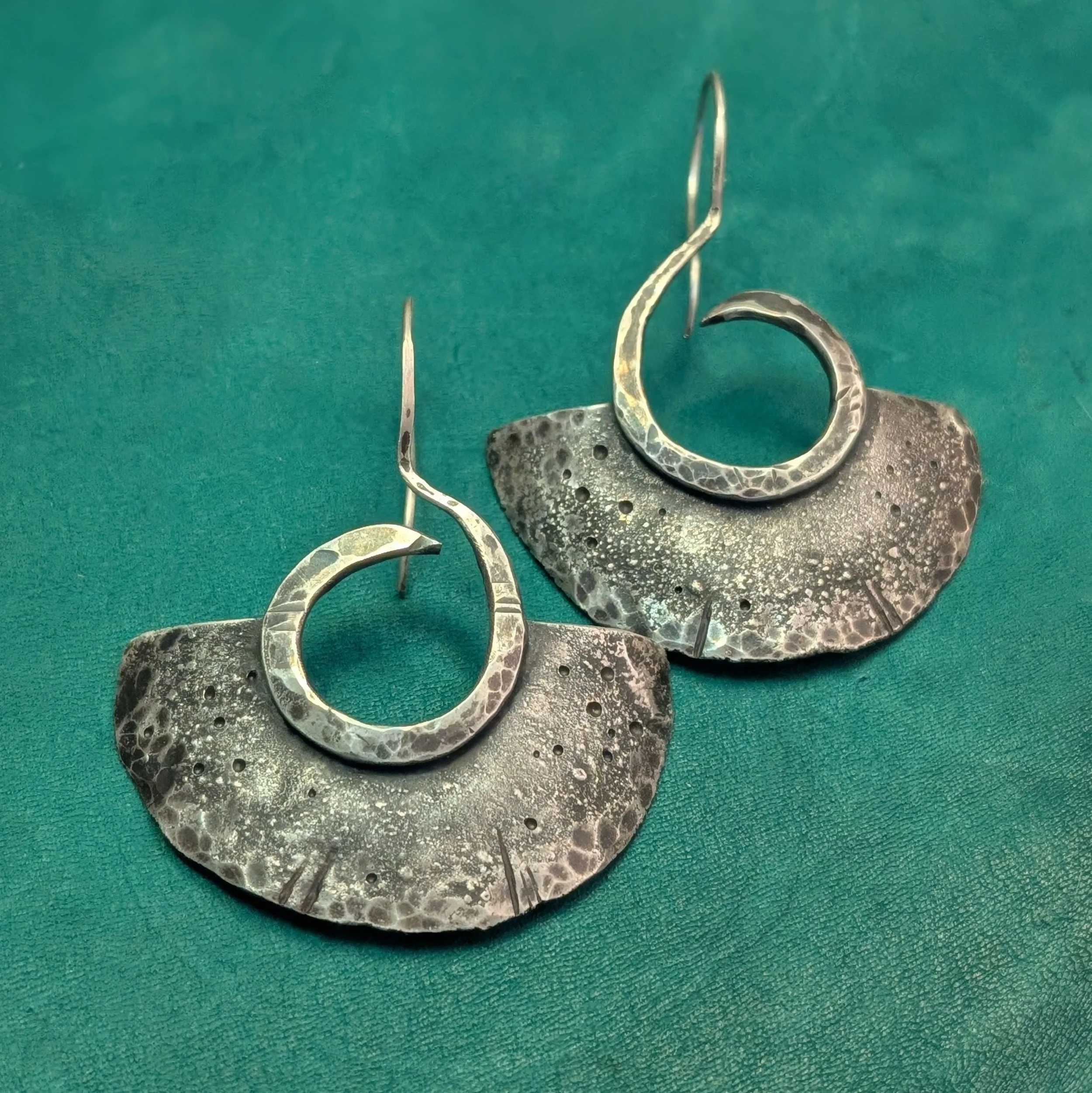 Rugged Textured Earrings