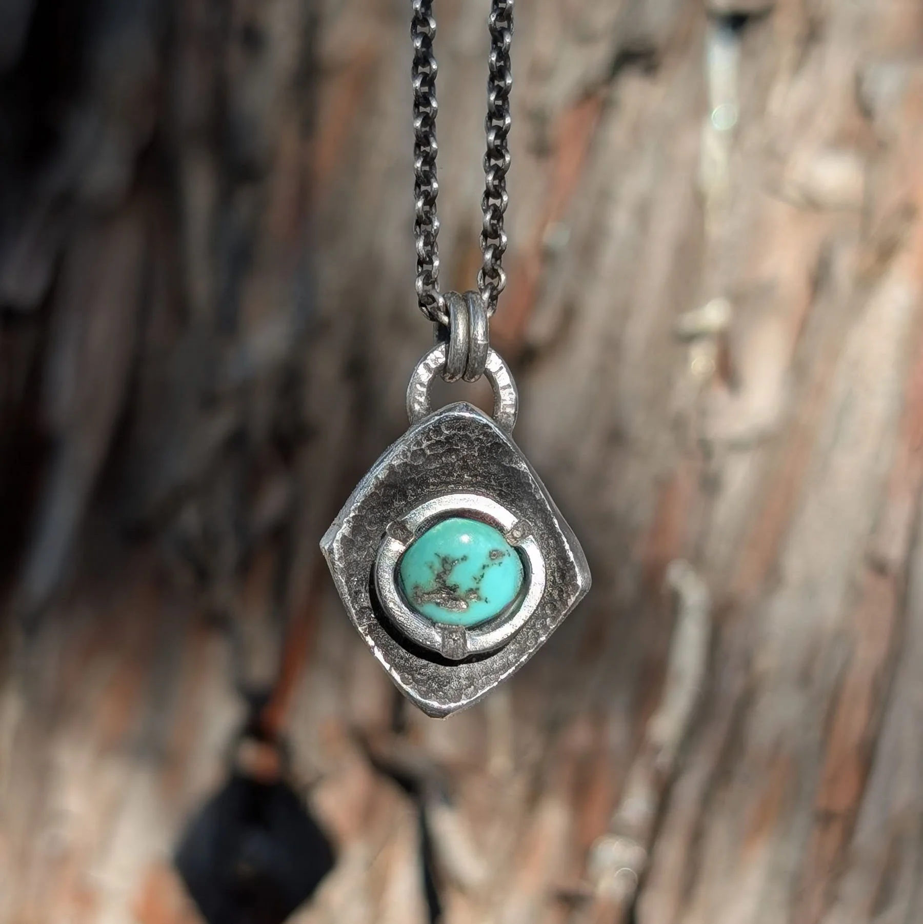 Diamond Shaped Turquoise Pendant