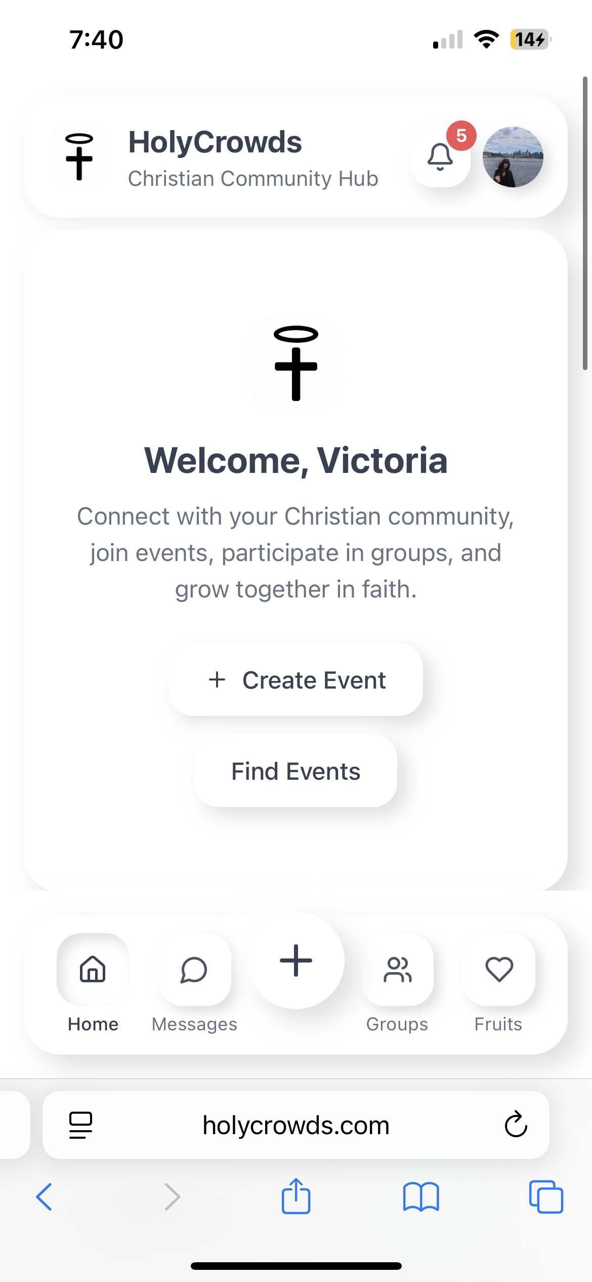 Create and attend Christian events