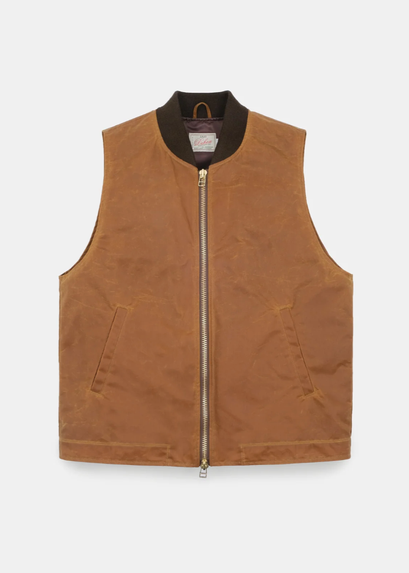 Waxed Cotton Flight Vest