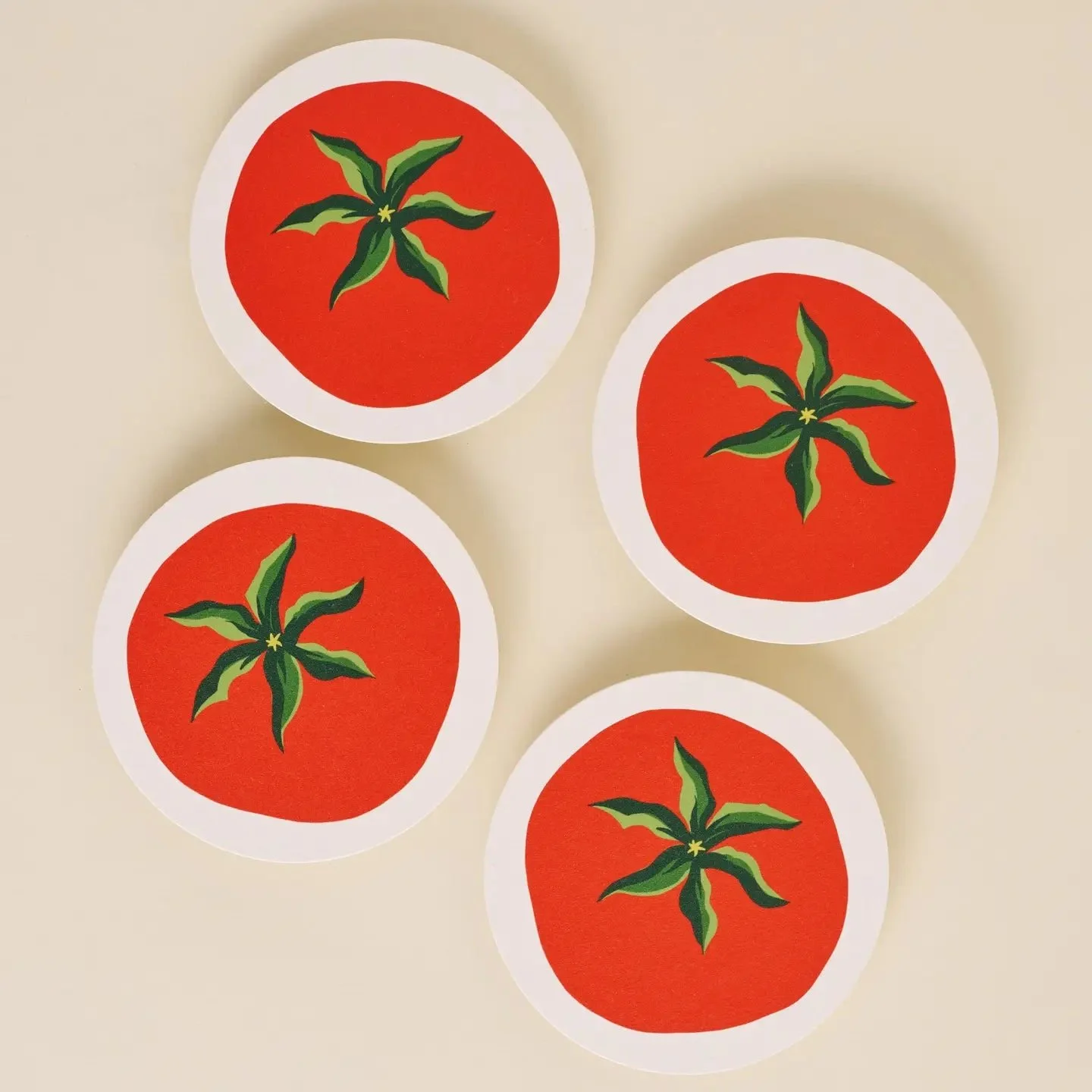 Tomato Paperboard Coasters