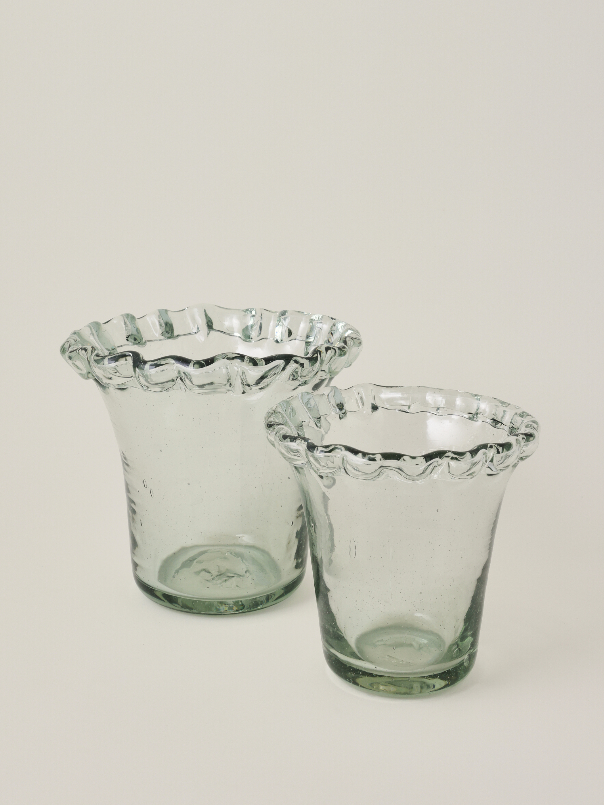 Glass Pie Crust Vase