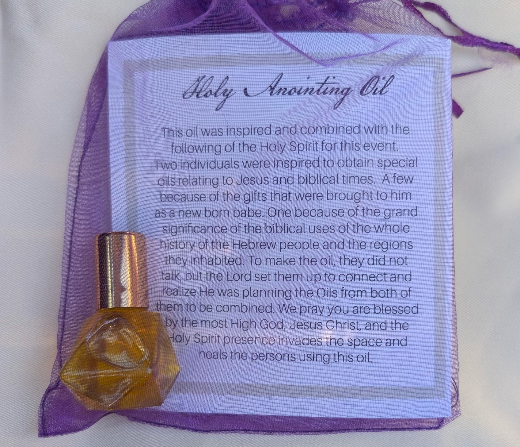 Holy Consecration Annointing Oil