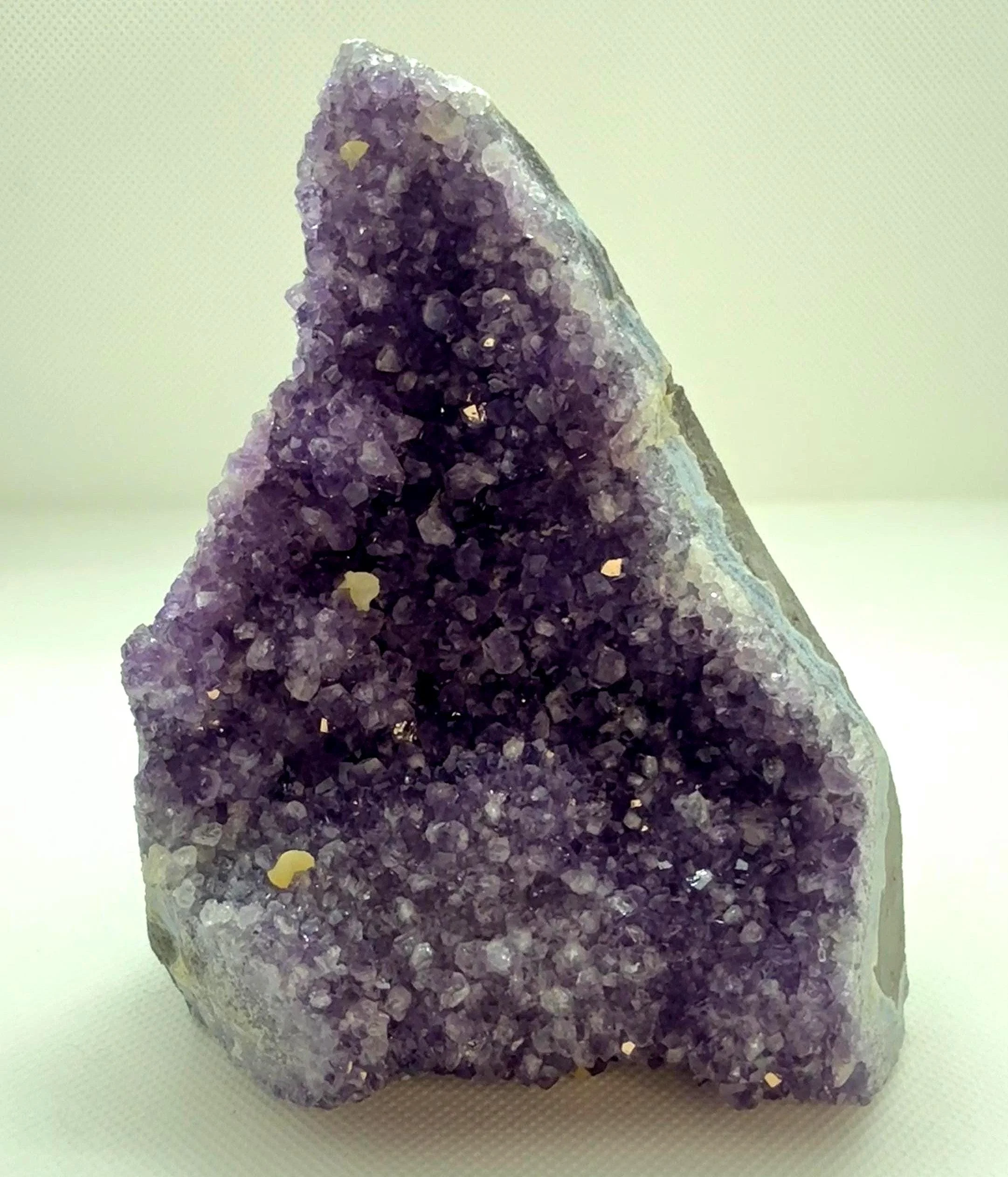 Amethyst Cluster with Fluorite Inclusions | 2.05 lb Brazilian Amethyst | Deep Purple Druzy Crystal | Self Standing Specimen | 1 of a Kind