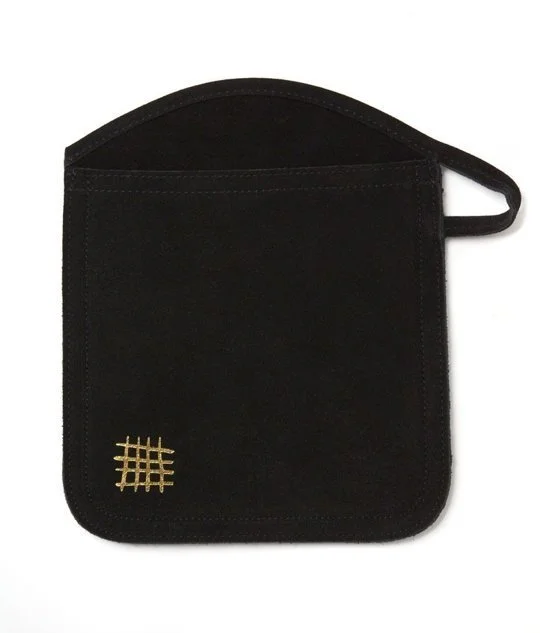 Suede Oven Mitt Black