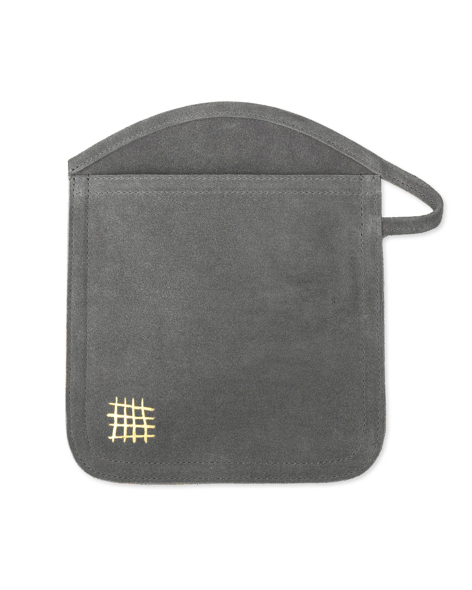 Suede Oven Mitt Gray