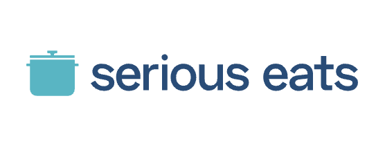 Logo of Serious Eats with a teal cooking pot icon and bold blue text