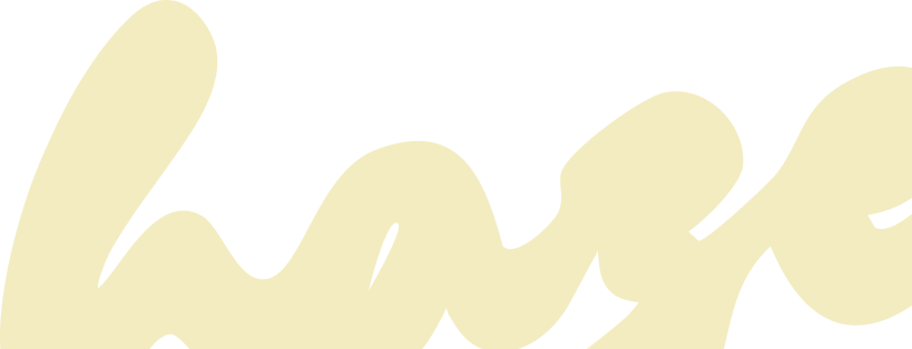 Close-up of a handwritten-style word in beige color on a black background.
