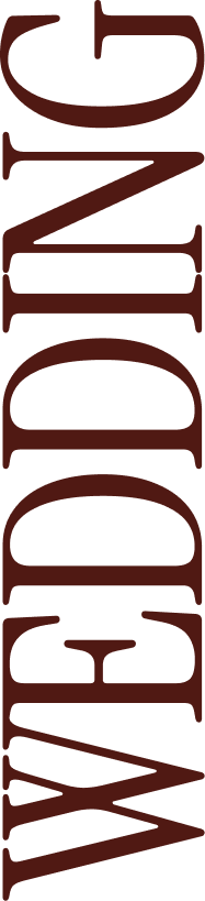 Vertical text reading "WELCOME" in dark red against a black background