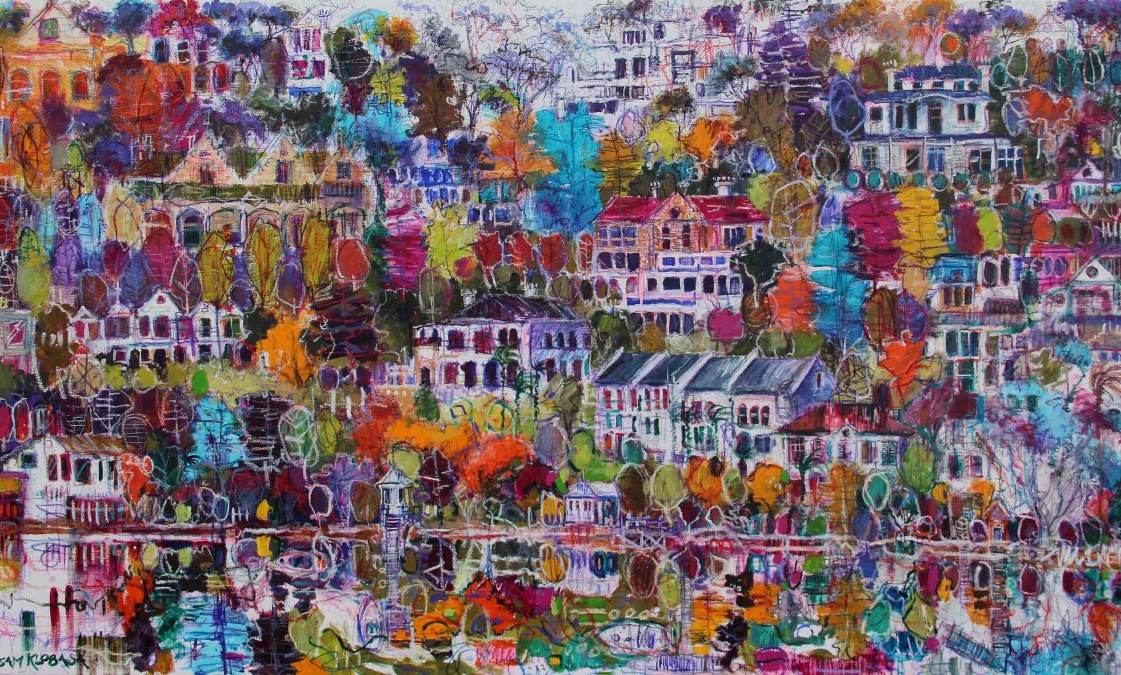 Rose Bay (Sold)
Mixed media on canvas
36" x 60"
