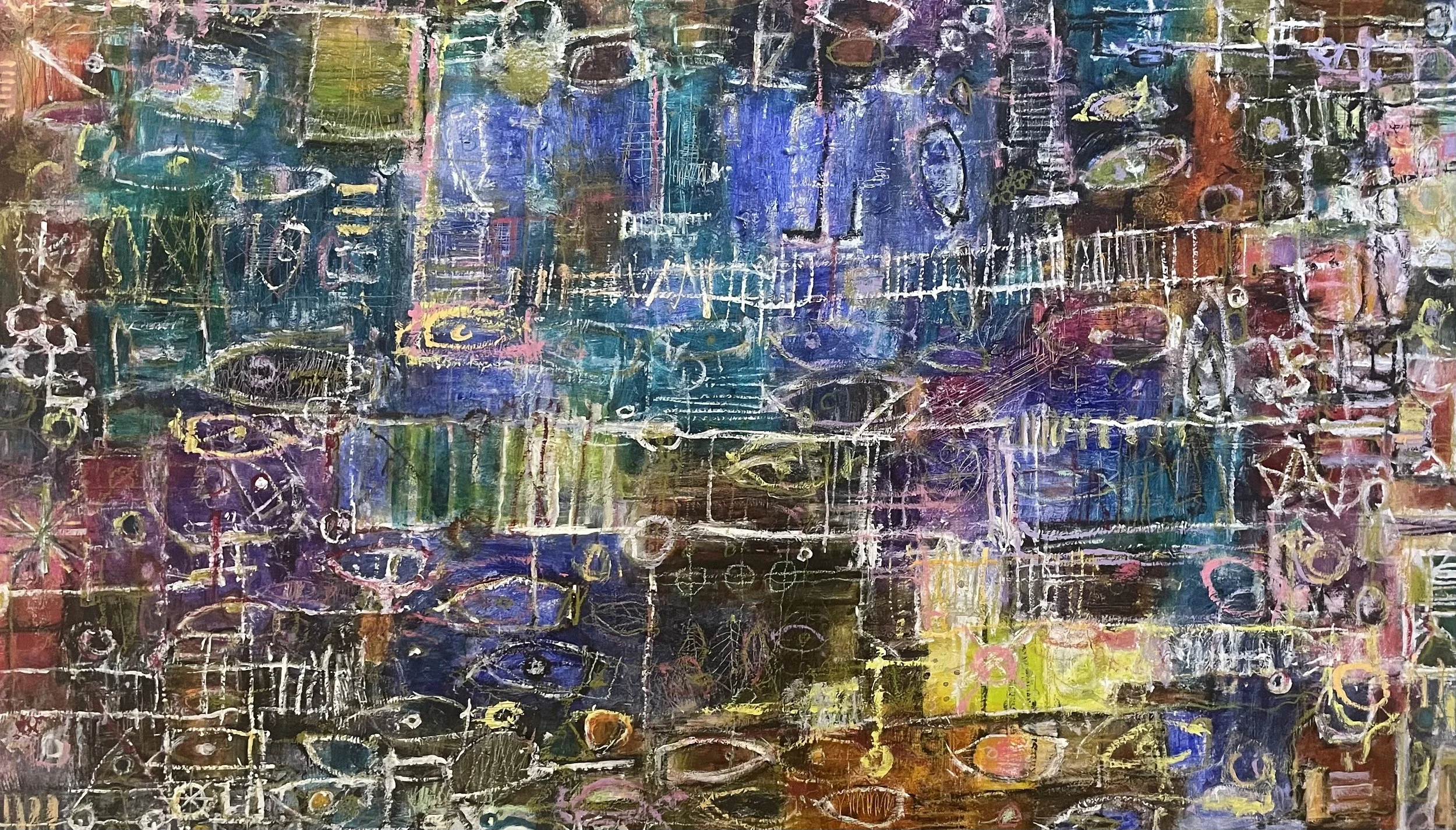 Study in Wharves and Jetties
Mixed media on canvas
36" x 60" - $4,500