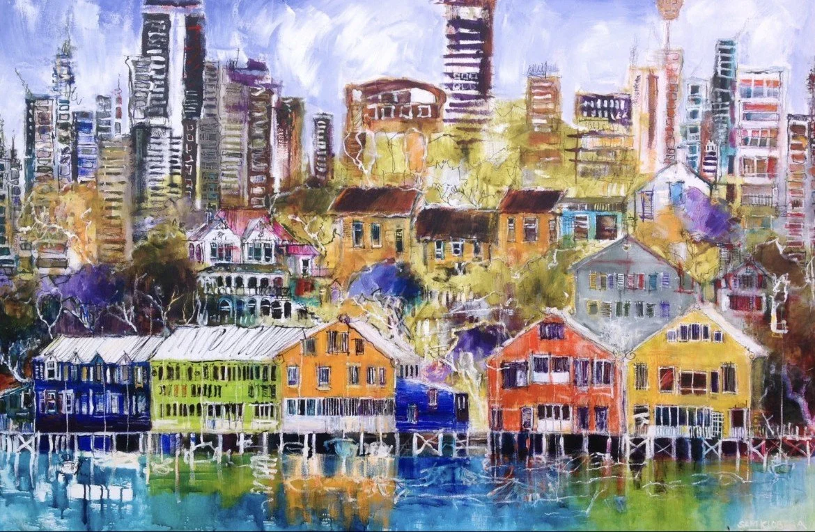 Visions of Balmain No. 1 (Sold)
Mixed media
48" x 72"