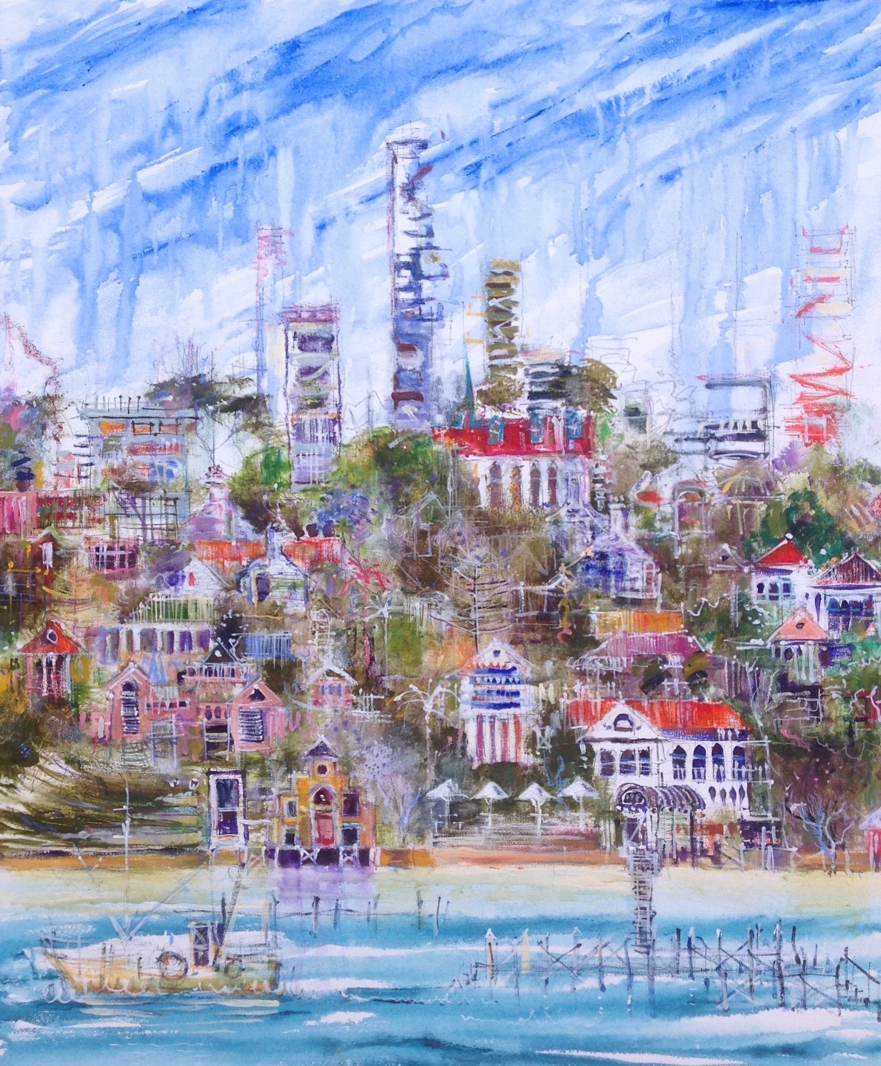 Balmain Diptych No. 2 (Sold)
Mixed media on canvas
36" x 48"