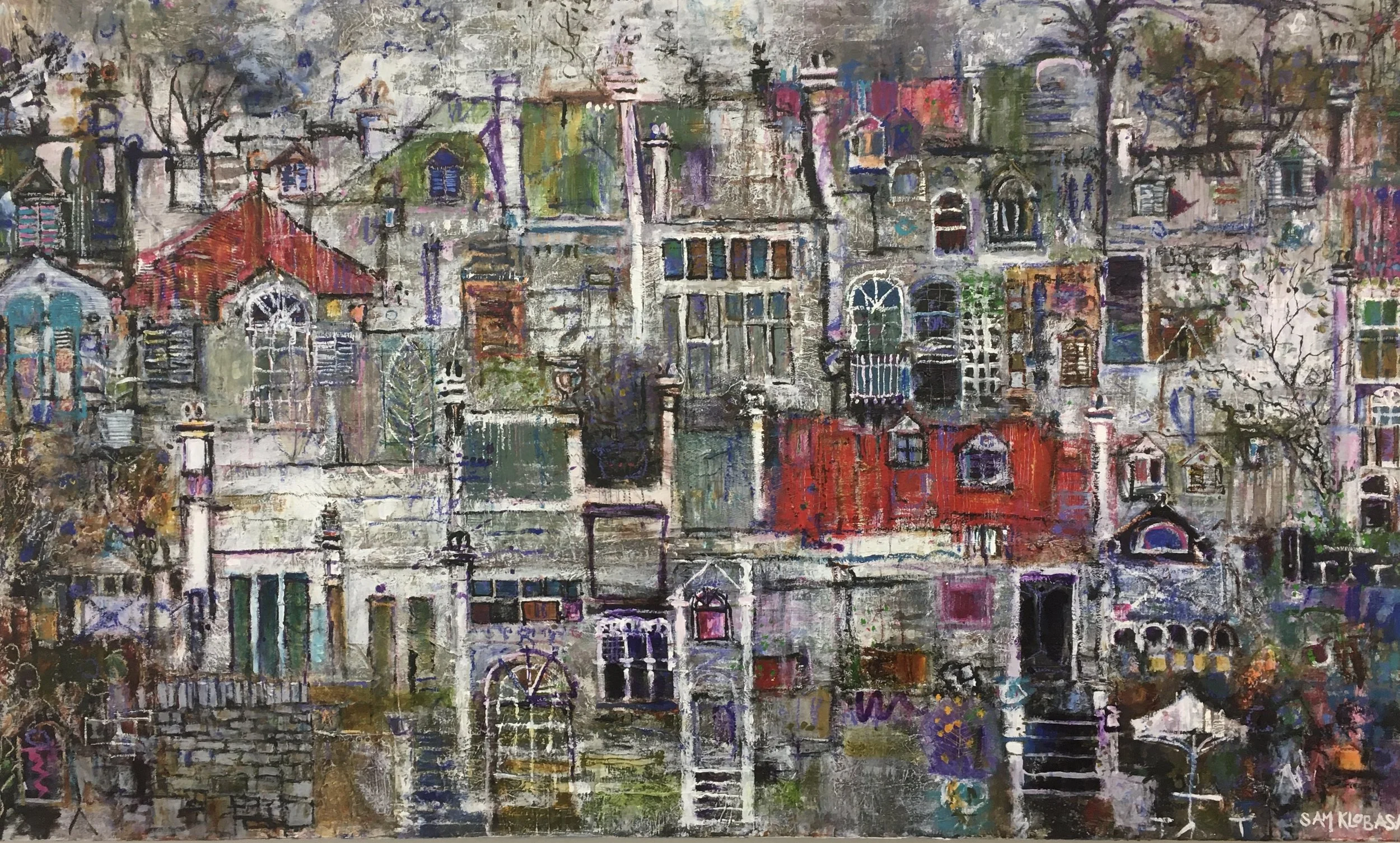 Visions of Paddington No.5
Mixed media on canvas 
36" x 60"