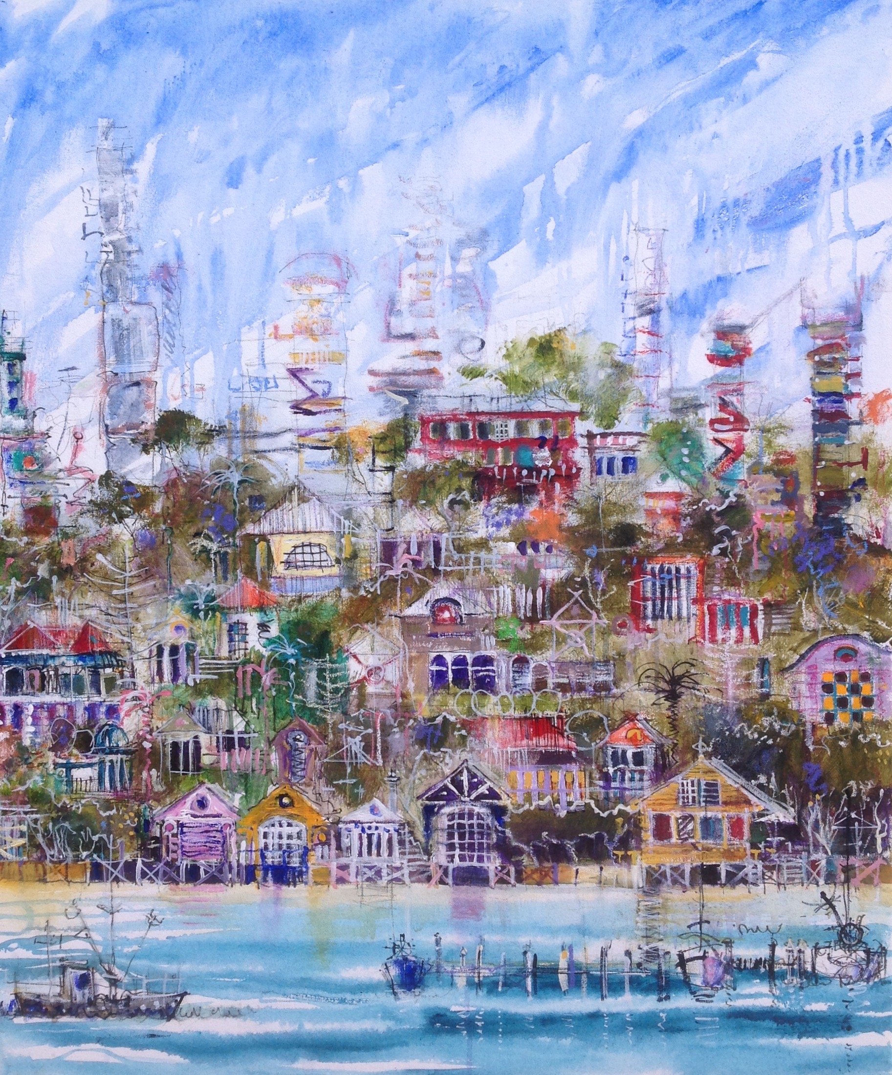 Balmain Diptych No. 1 (Sold)
Mixed media on canvas
36" x 48"