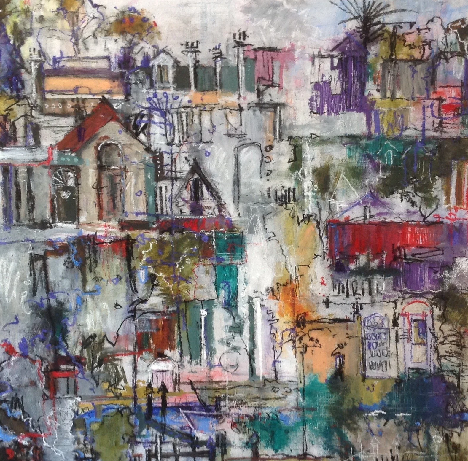 Paddington Study No. 1
Mixed media on canvas
40" x 40"