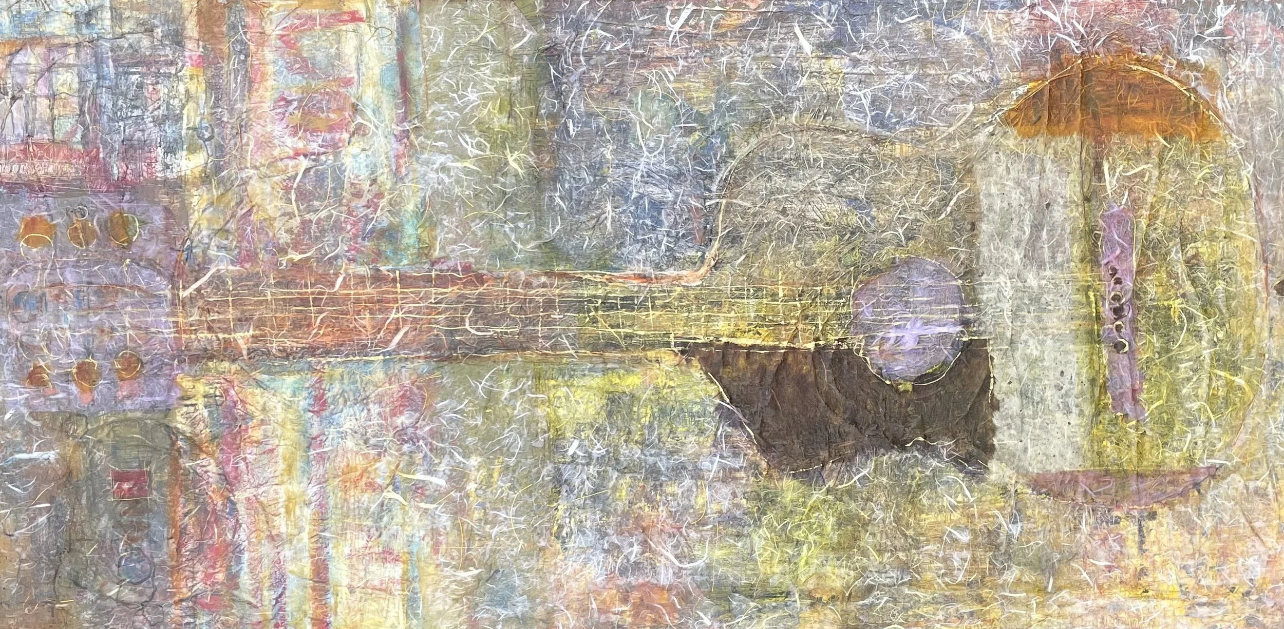 Collaged Chords
Mixed media on canvas
20" x 40"