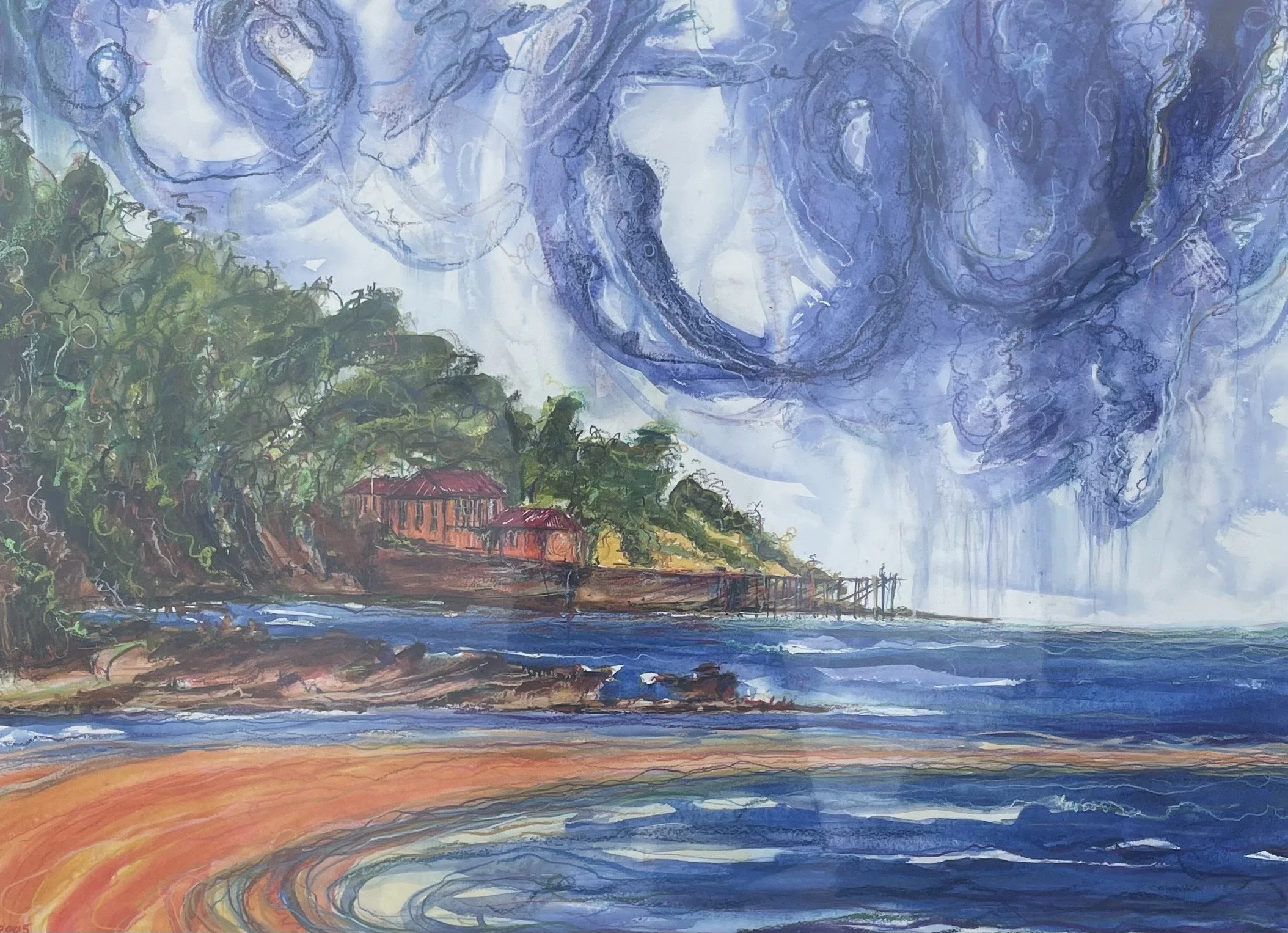 Merimbula Wharf
Watercolour framed
31" x 38"