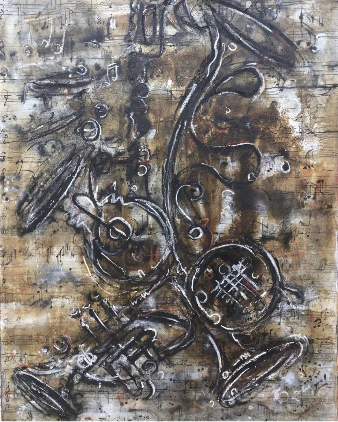 Blast Your Brass
Mixed media
36" x 48"