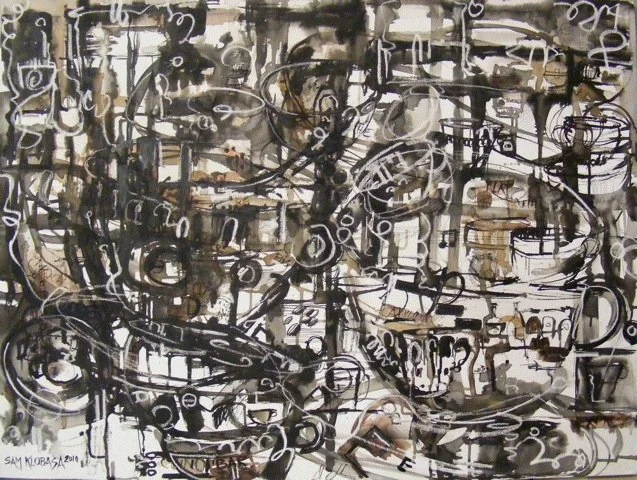 Jazz Inclusions
Ink on canvas
30" x 40"