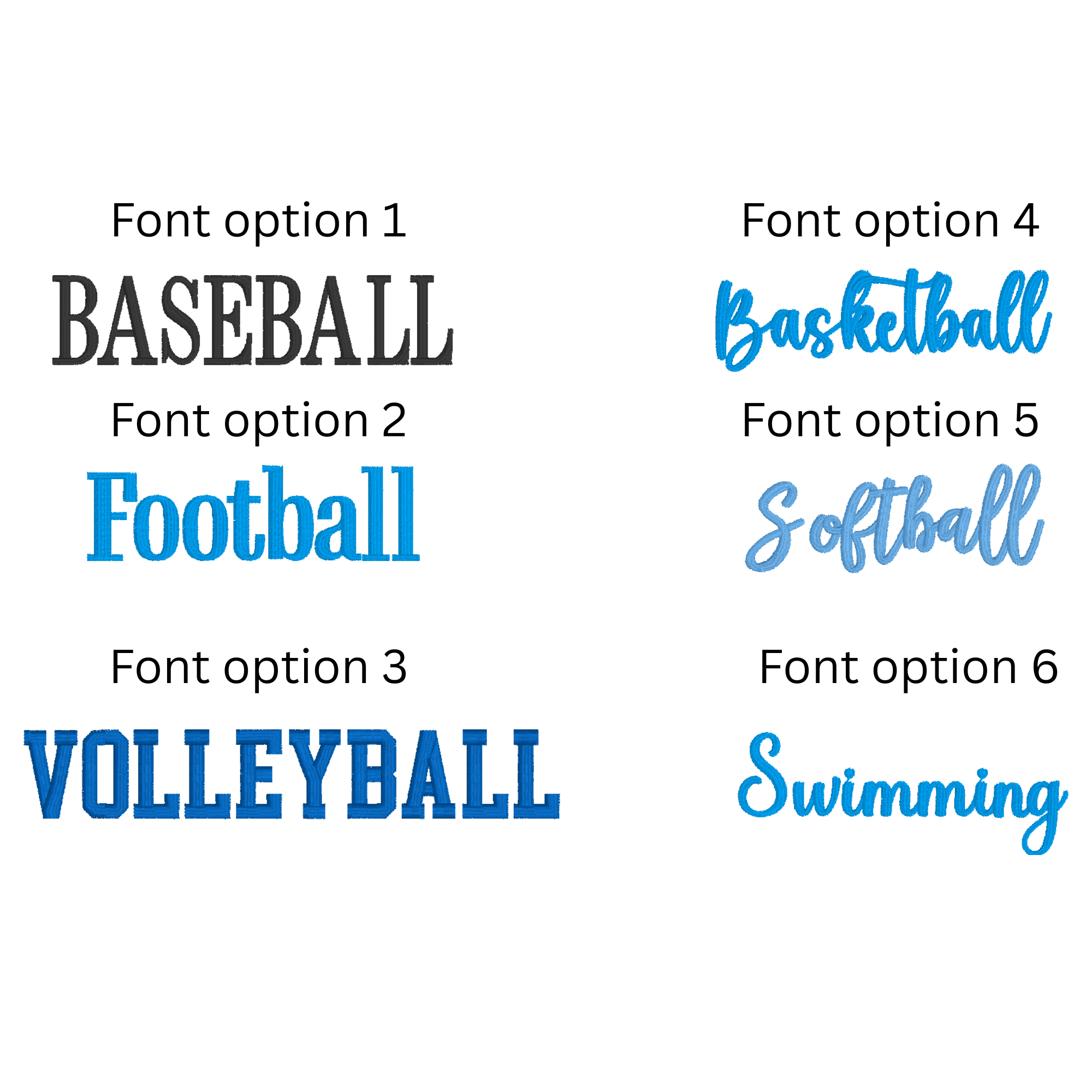 Font Add-On for Embroidered Sweatshirts