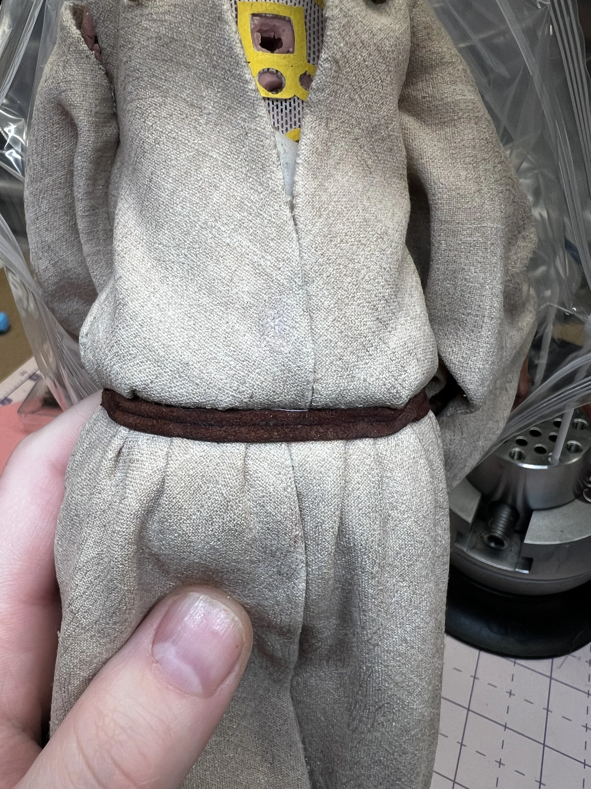 Costume tear fix and color match after