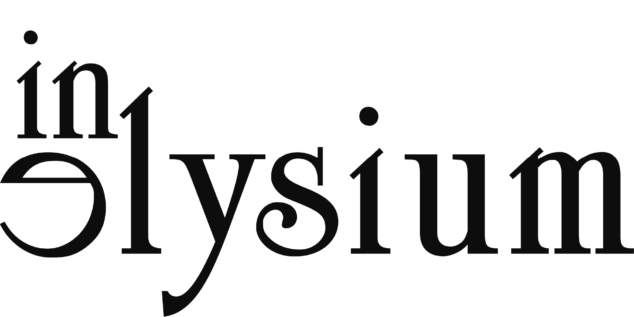 The phrase "in in" with the letter "in" repeated twice, with one instance slanted and larger, and the other in a normal stance below.