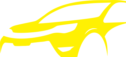 Yellow car with black background