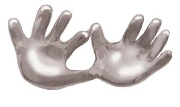 Precious Hands Pin (Silver)