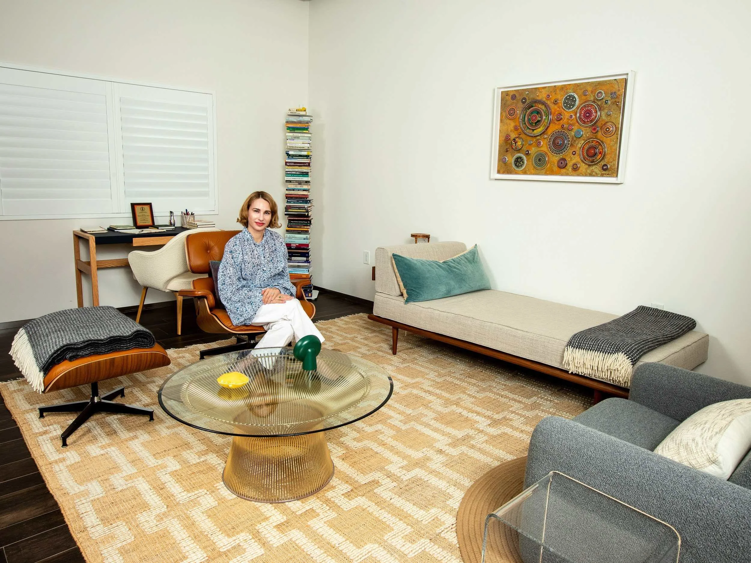 Dr. Adriana Rosen, a psychologist in her office in Miami Beach.