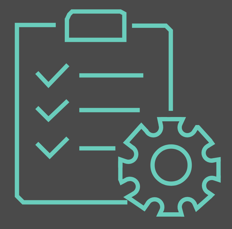 Geometric drawing of an outline square with sections divided by vertical, horizontal, and circle lines.