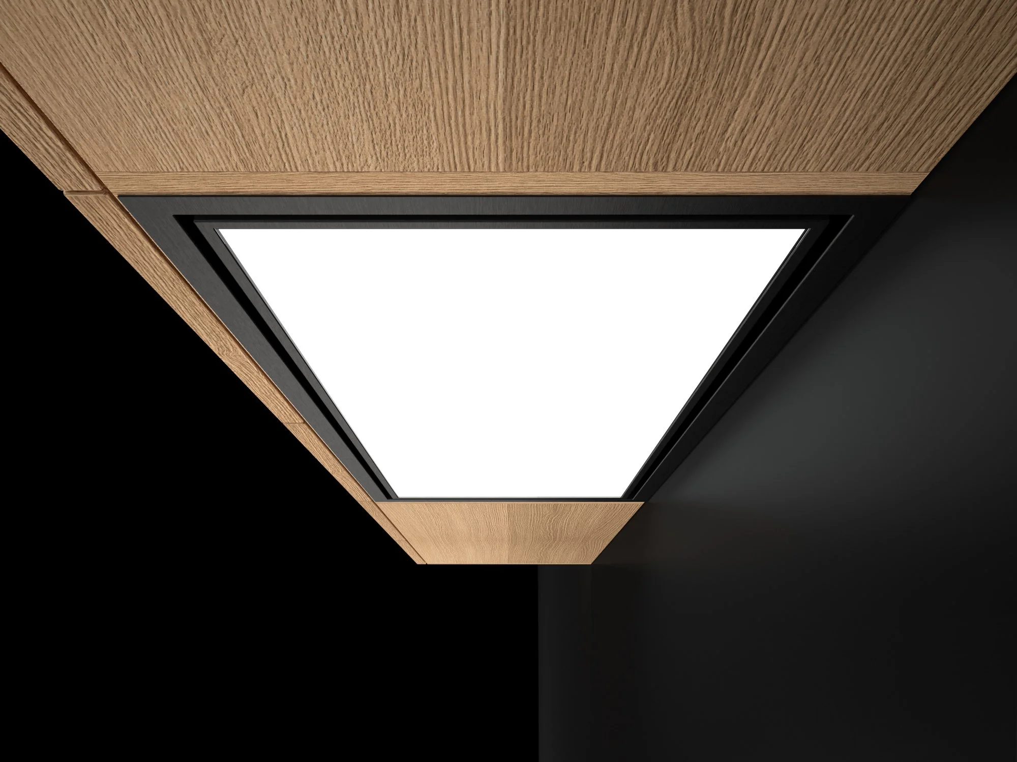 The bottom surface of the Switch hood is a light glass panel that can be heated to prevent condensation. This makes the Switch hood ideal for induction hobs.